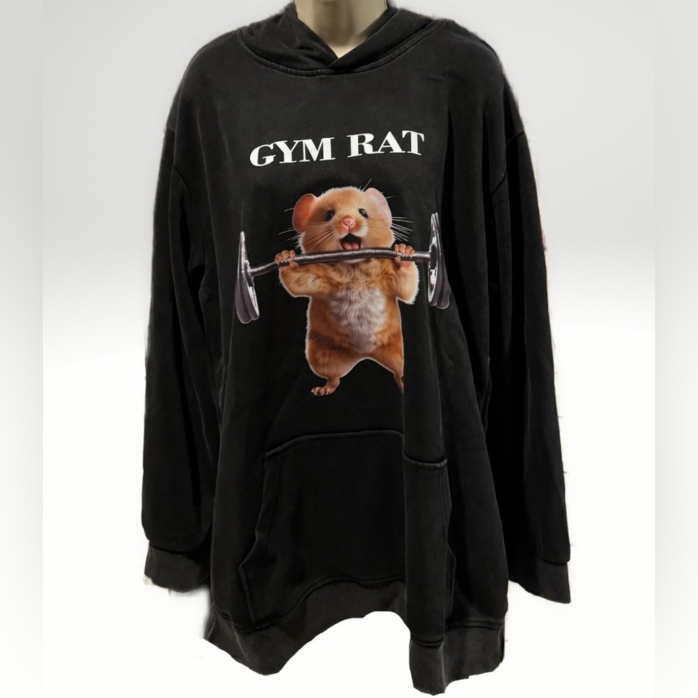 Men’s Gym Rat Hoodie sz L nwot
